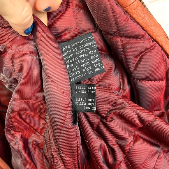 VINTAGE |•MEMBERS ONLY•| Totally 70s Brown! • 100% Leather Bomber Jacket - Picture 14 of 15